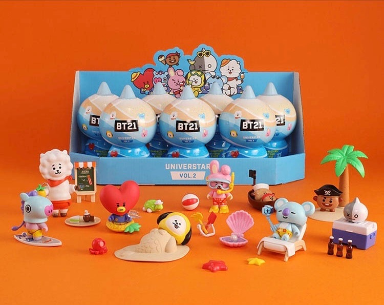 BT21 超級巨星公仔組 第二彈 悠閒假期