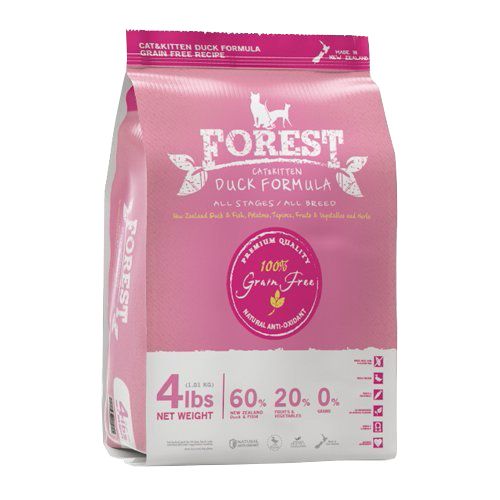 紐西蘭FOREST森鮮無穀低敏天然糧 - 全貓三文魚+鴨肉配方4磅/1.81kg