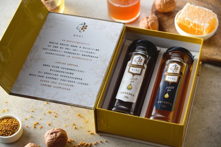 【覓蜜美人】精緻雙瓶禮盒（龍眼蜜+柳橙蜜或龍眼蜜+百花蜜或柳橙蜜+百花蜜）3種組合可選 附精美白色底提袋
