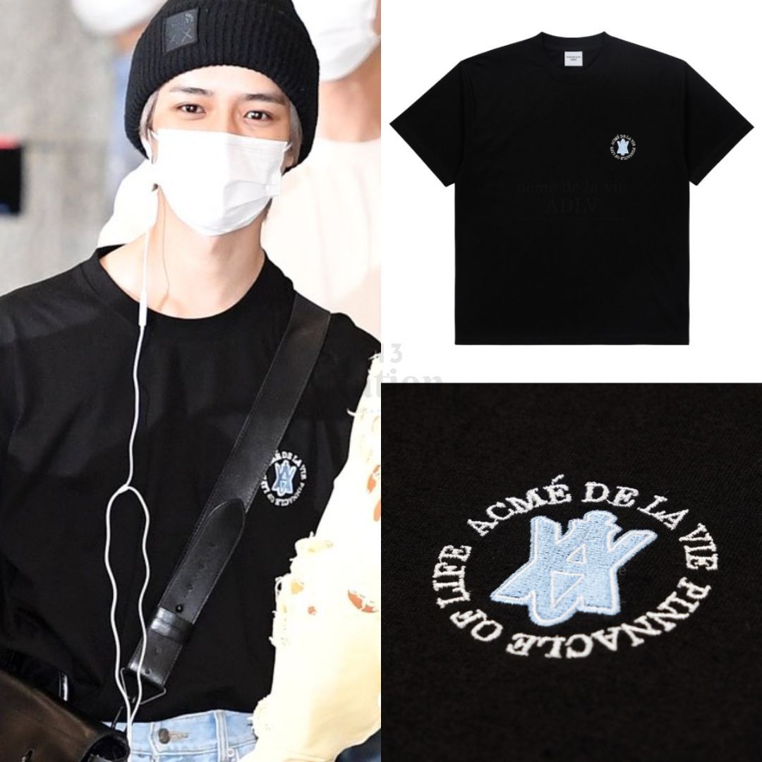 杋圭同款A LOGO EMBLEM EMBROIDERY BASIC SHORT SLEEVE T-SHIRT