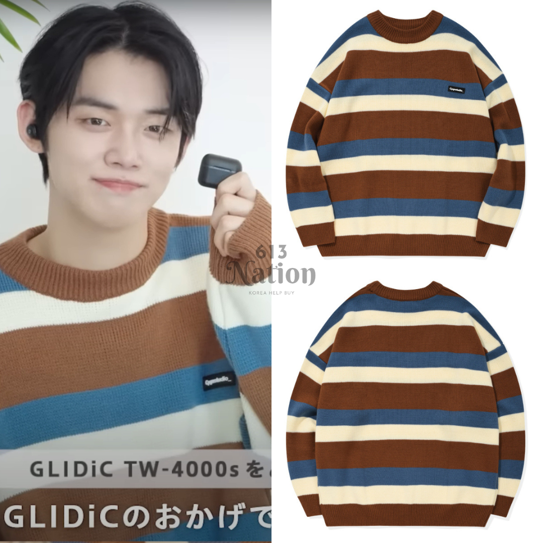 然竣同款WAPPEN LOGO MIX COLOR SWEATER（65折）