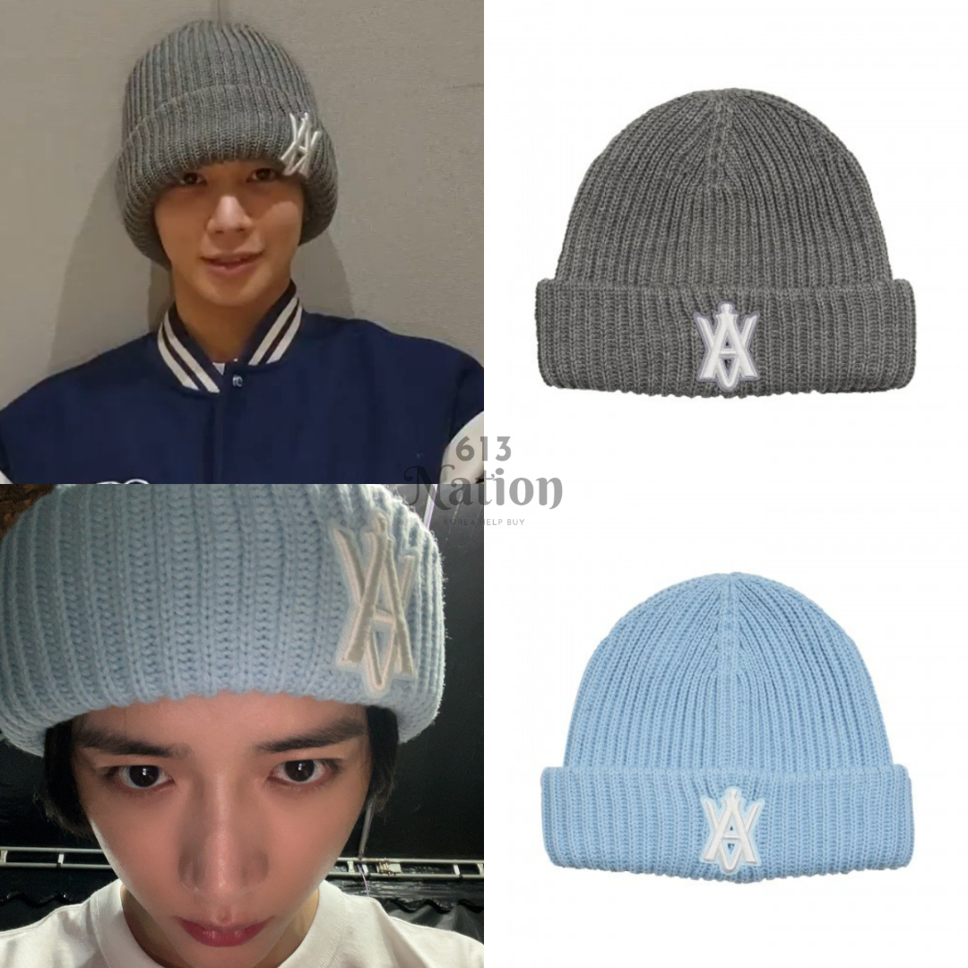 杋圭、太顯同款 A LOGO EMBLEM EMBOSS PATCH BEANIE