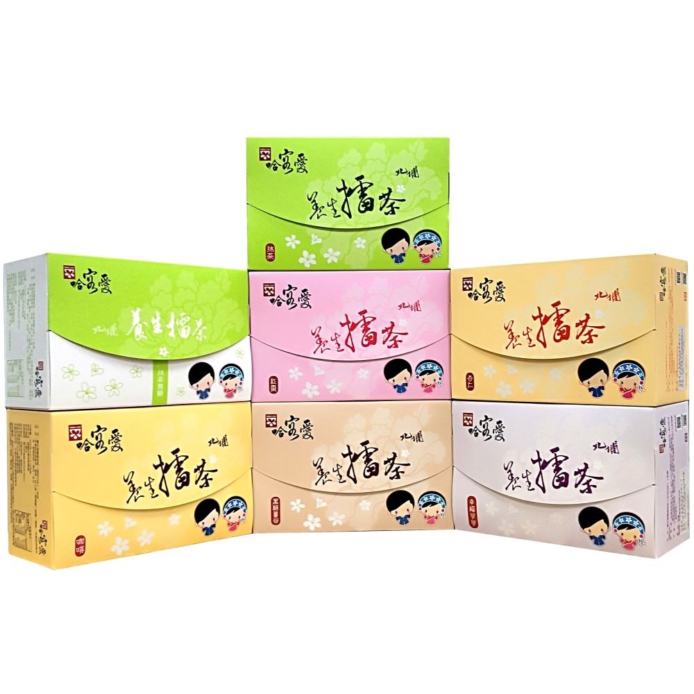 【啡茶不可】哈客愛北埔綜合擂茶4盒一組（32-38gx16入）堅持使用天然食材食品衛生安全有保障