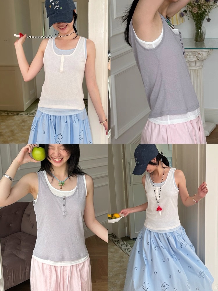 亨利書店 涼感假兩件背心