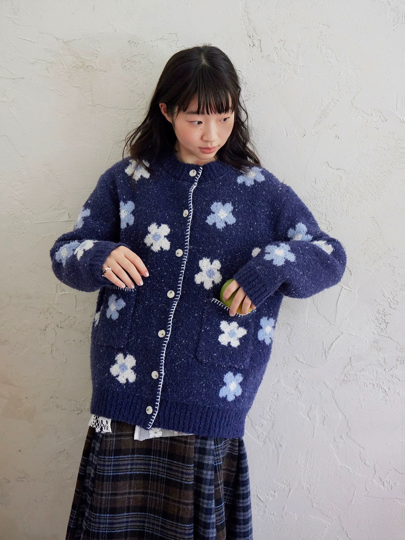 花朵森林 重工花紗毛衣外套