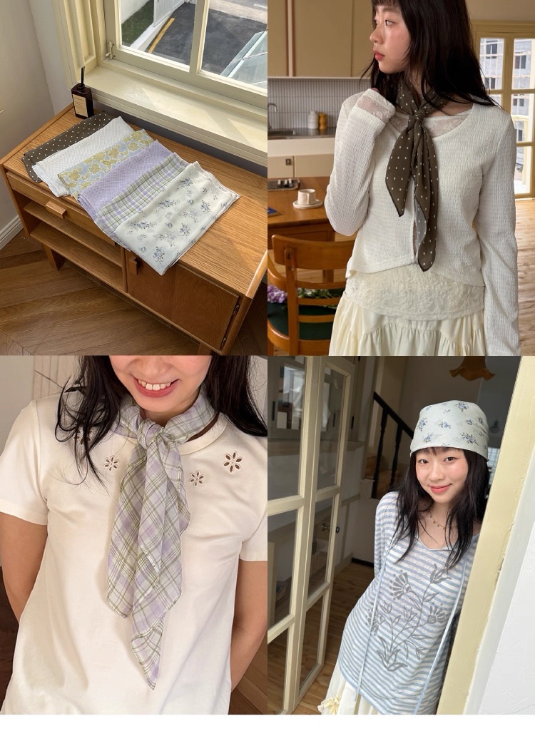 加價購💐 香頌假日 春日搭配多用絲巾 薄款溫柔方巾