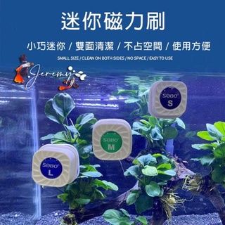 🌟魚岳龍門🌟迷你磁力刷 （手不用沾水也能清缸壁）魚缸清潔 孔雀魚缸清潔 清藻