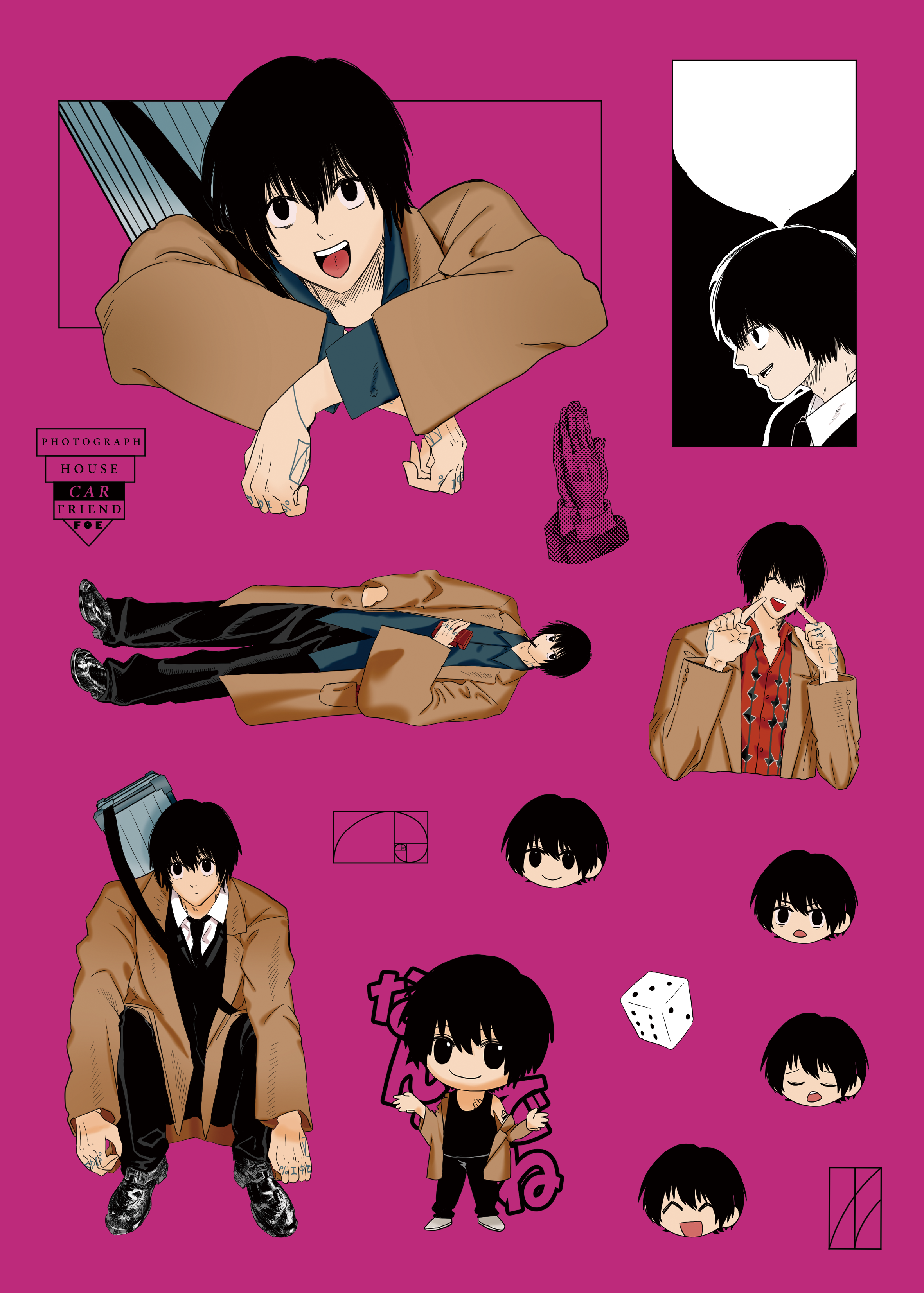 SAKAMOTO DAYS 南雲 半斷螢光貼紙