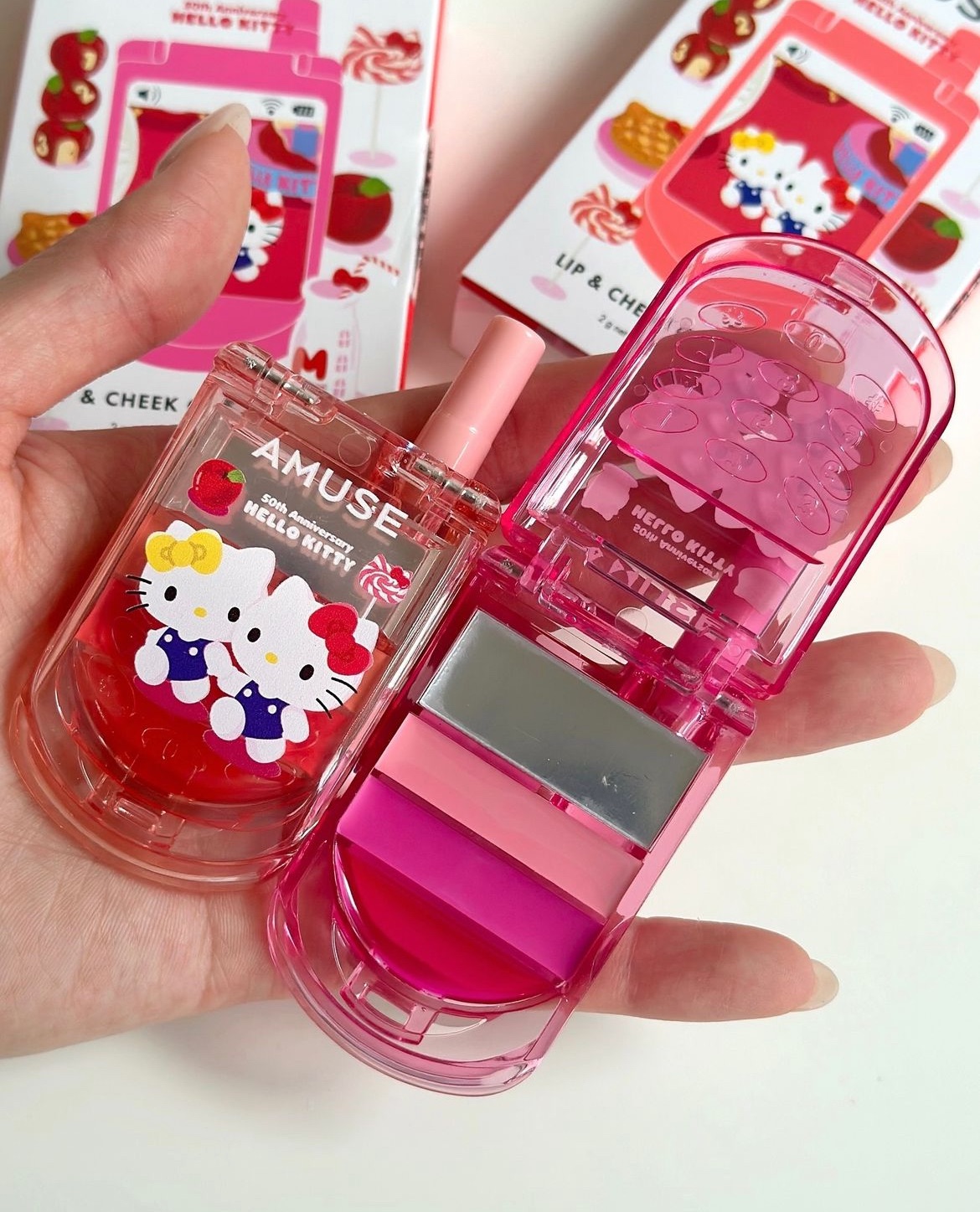 HELLO KITTY 🎀AMUSE 唇頰兩用手機盤 2色