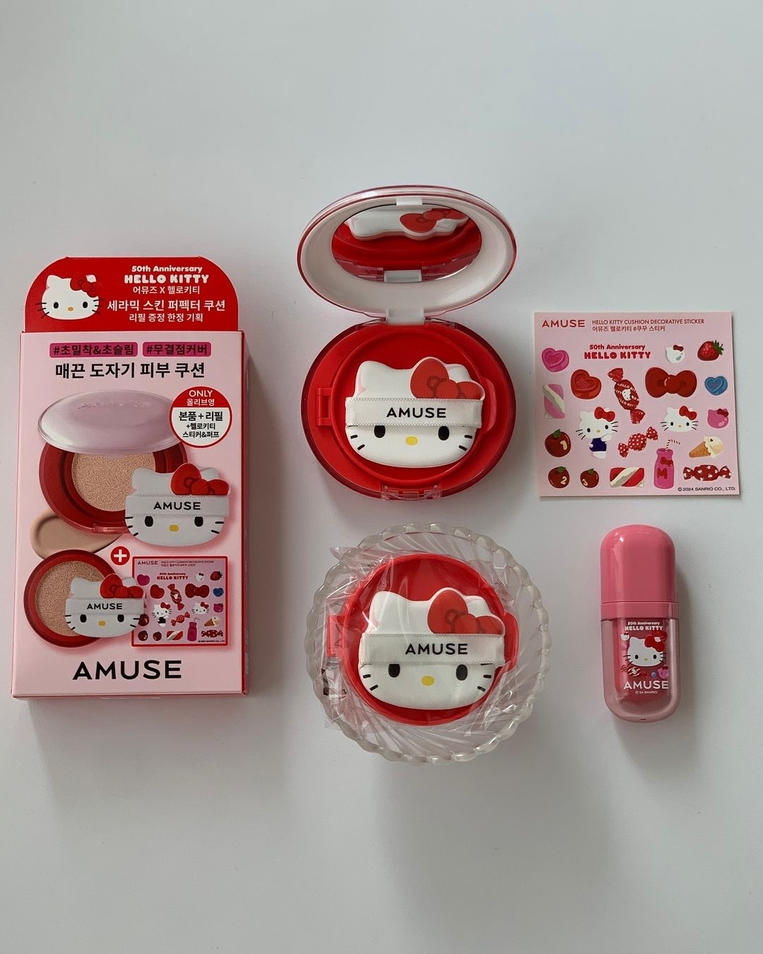 HELLO KITTY 🎀AMUSE Ceramic氣墊組合（正裝+替換裝+貼紙）