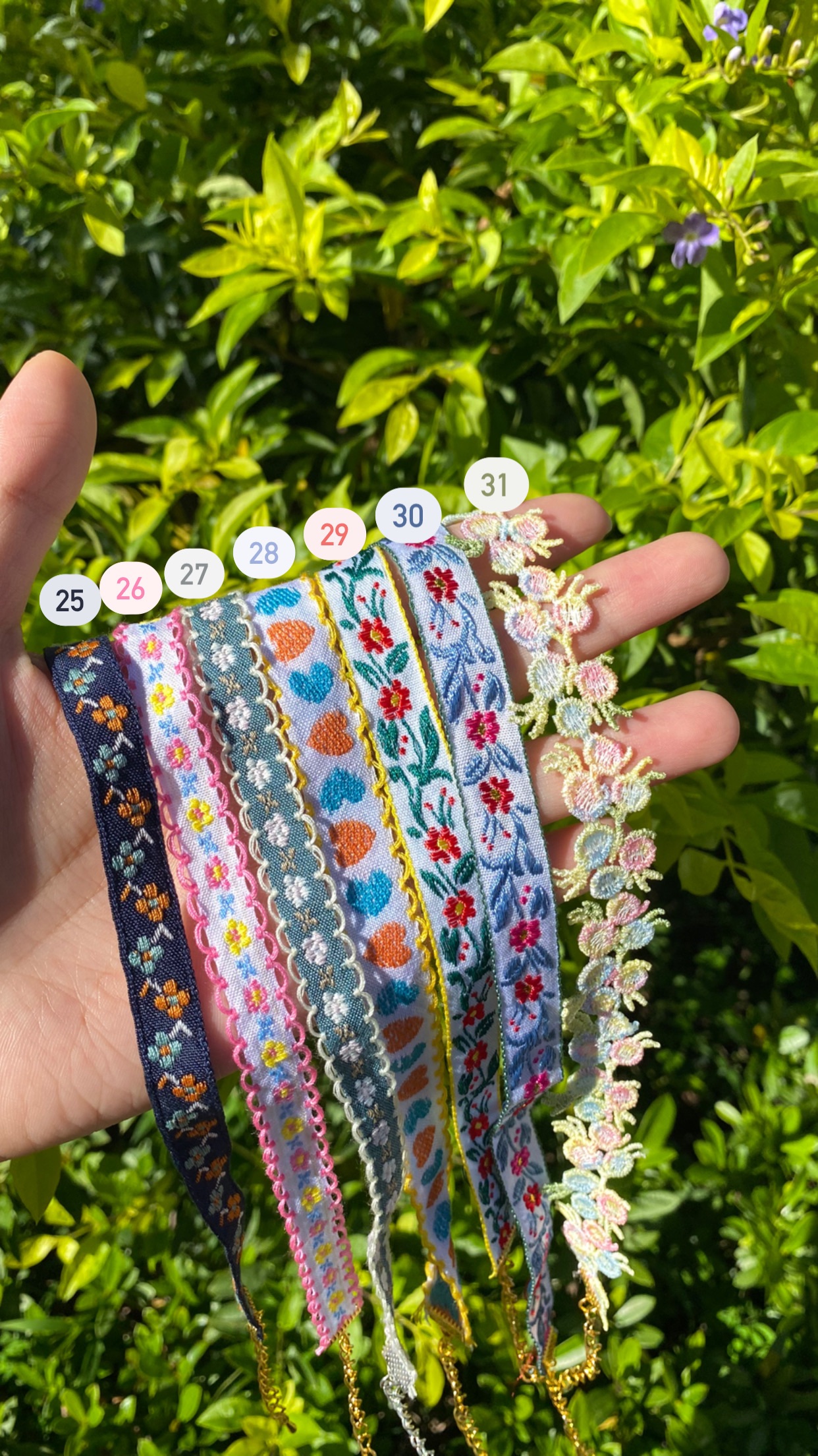 繽紛緞帶頸鍊（25～31）