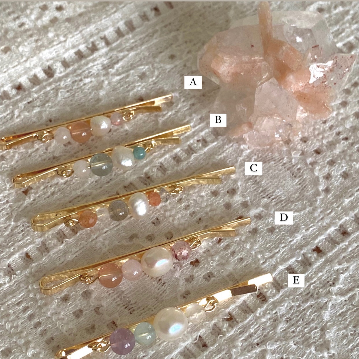 D02 - 夢幻寶石髮夾（平式）