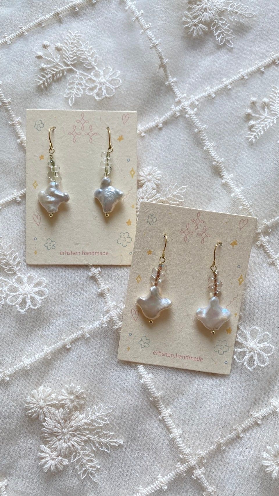 黏黏怪異型淡水珍珠耳環（自留款）