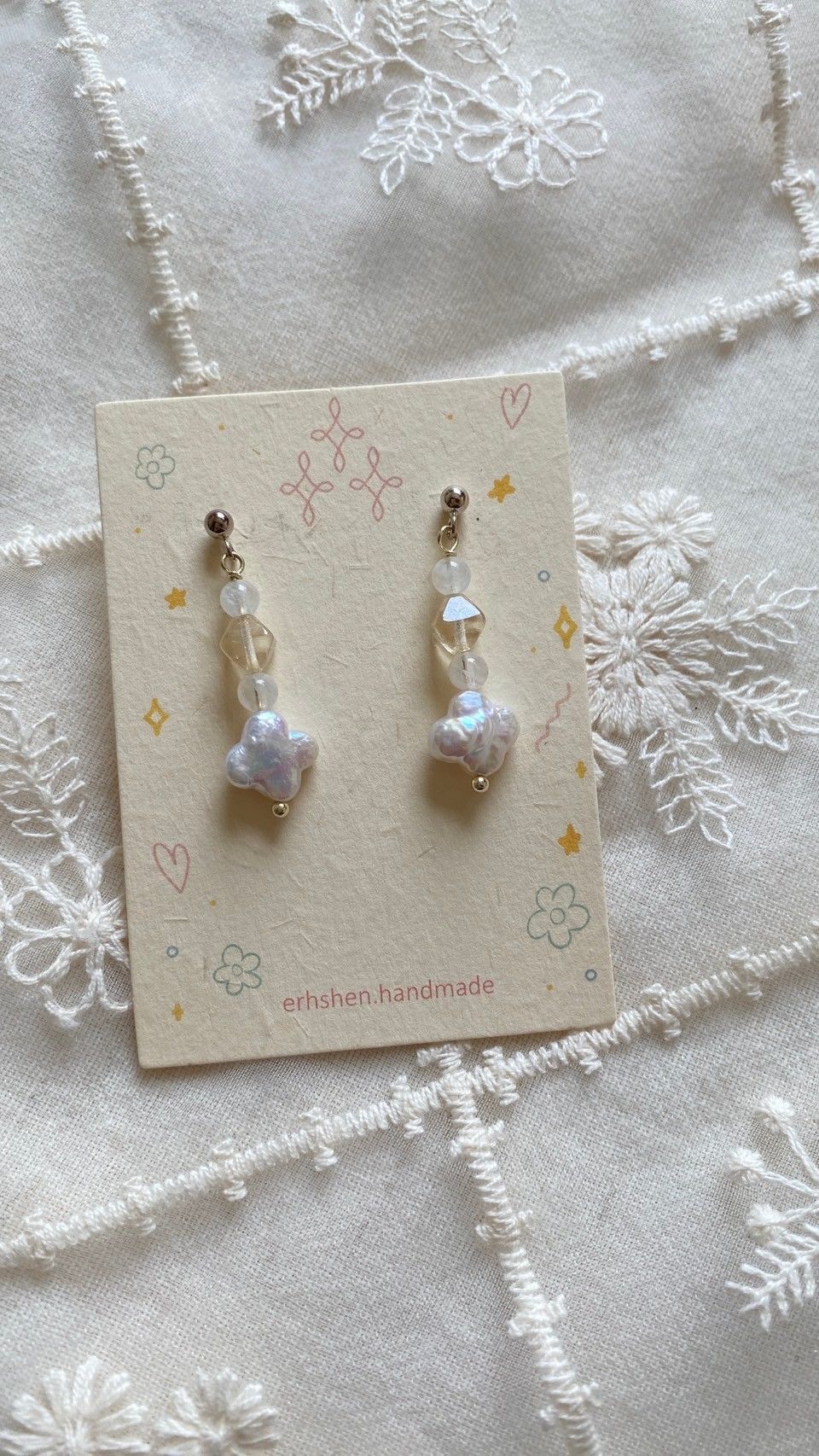 小梅花珍珠耳針