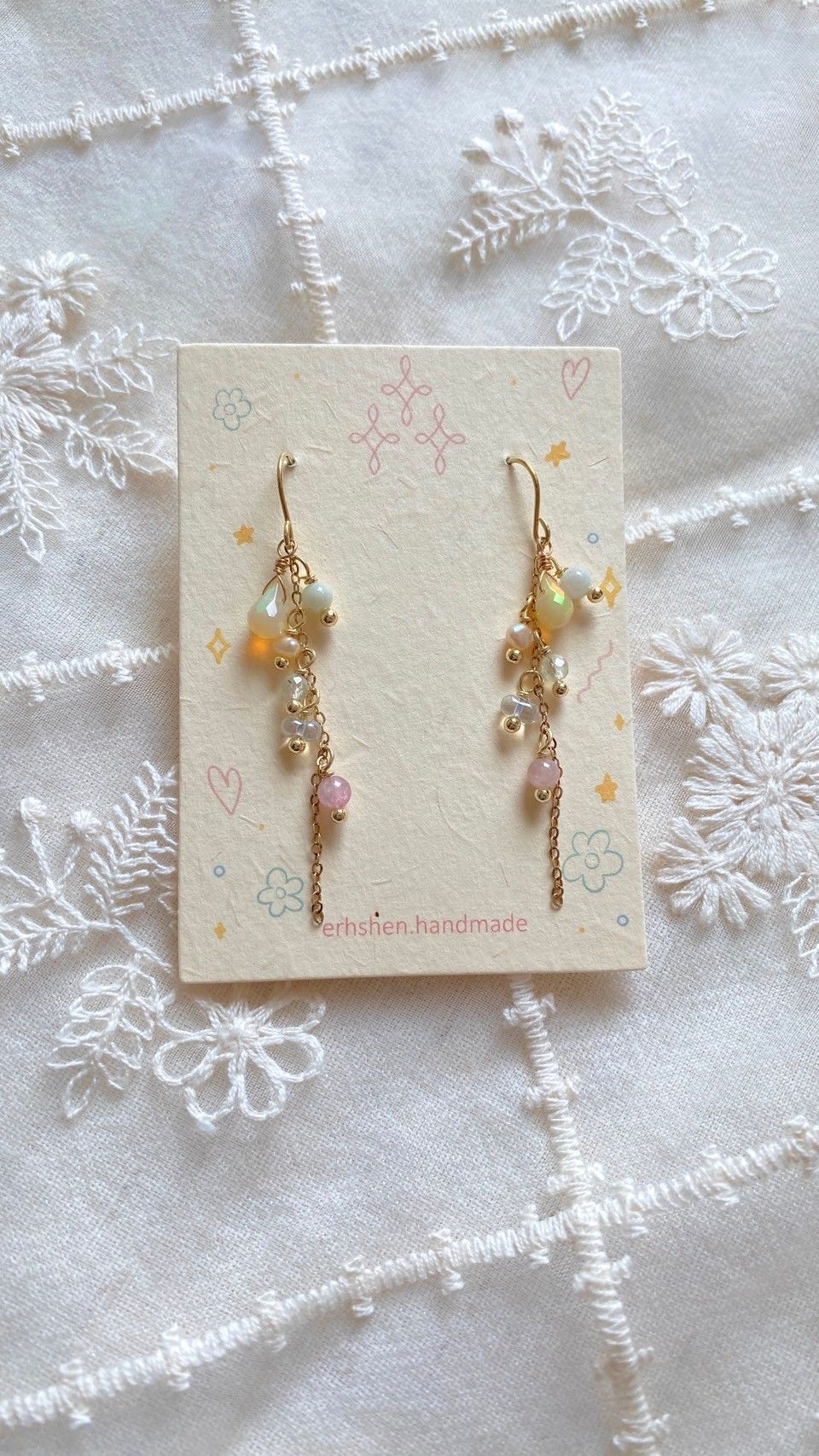 歐泊石珠寶串耳環