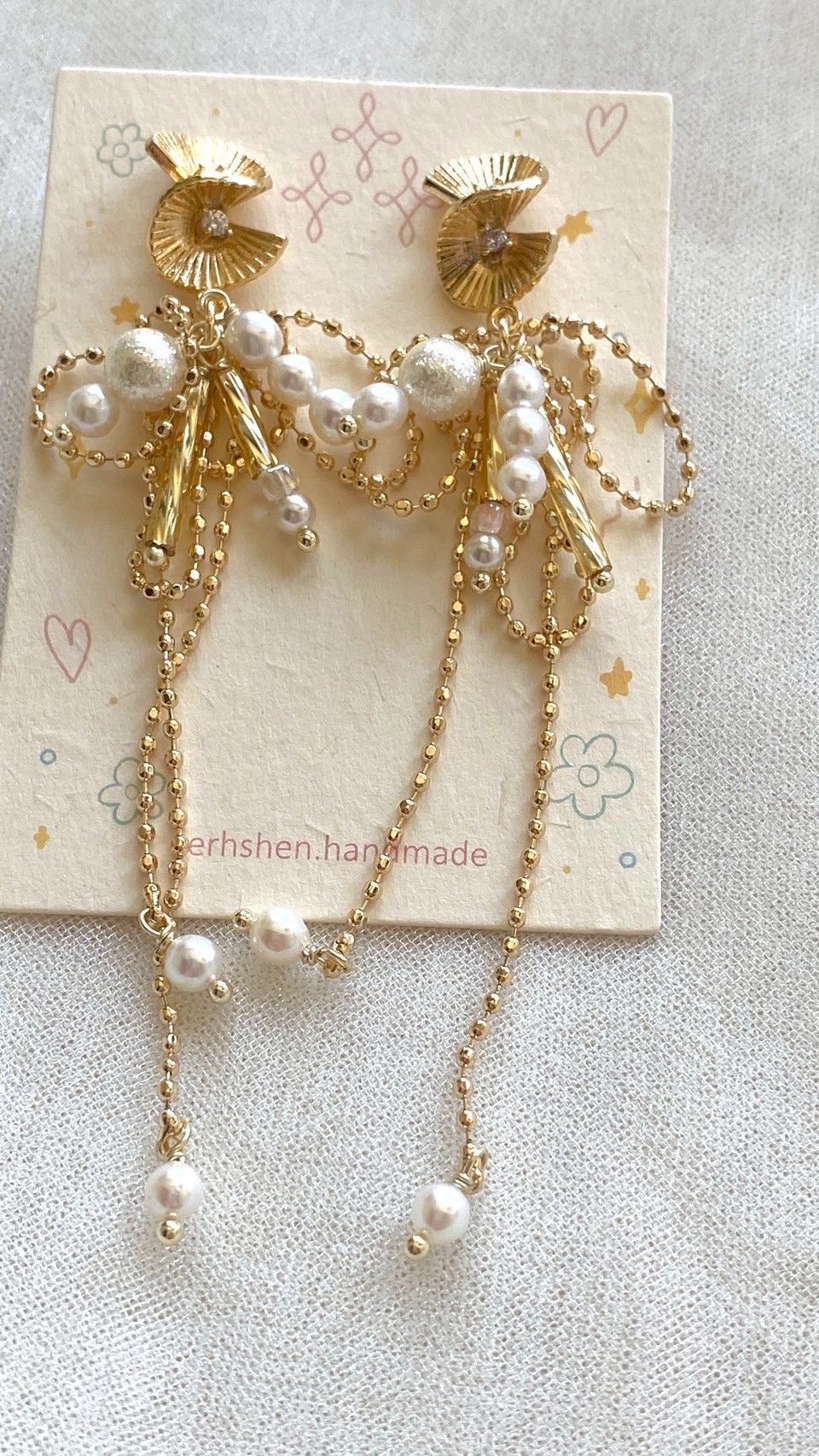 日系浮誇閃亮亮耳環