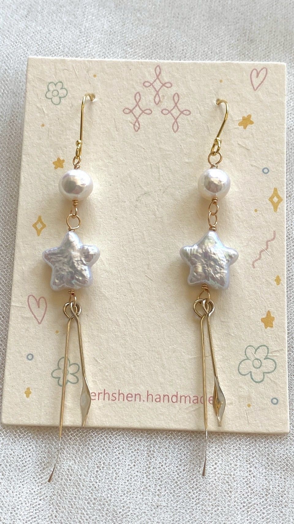 日系可愛星星耳環