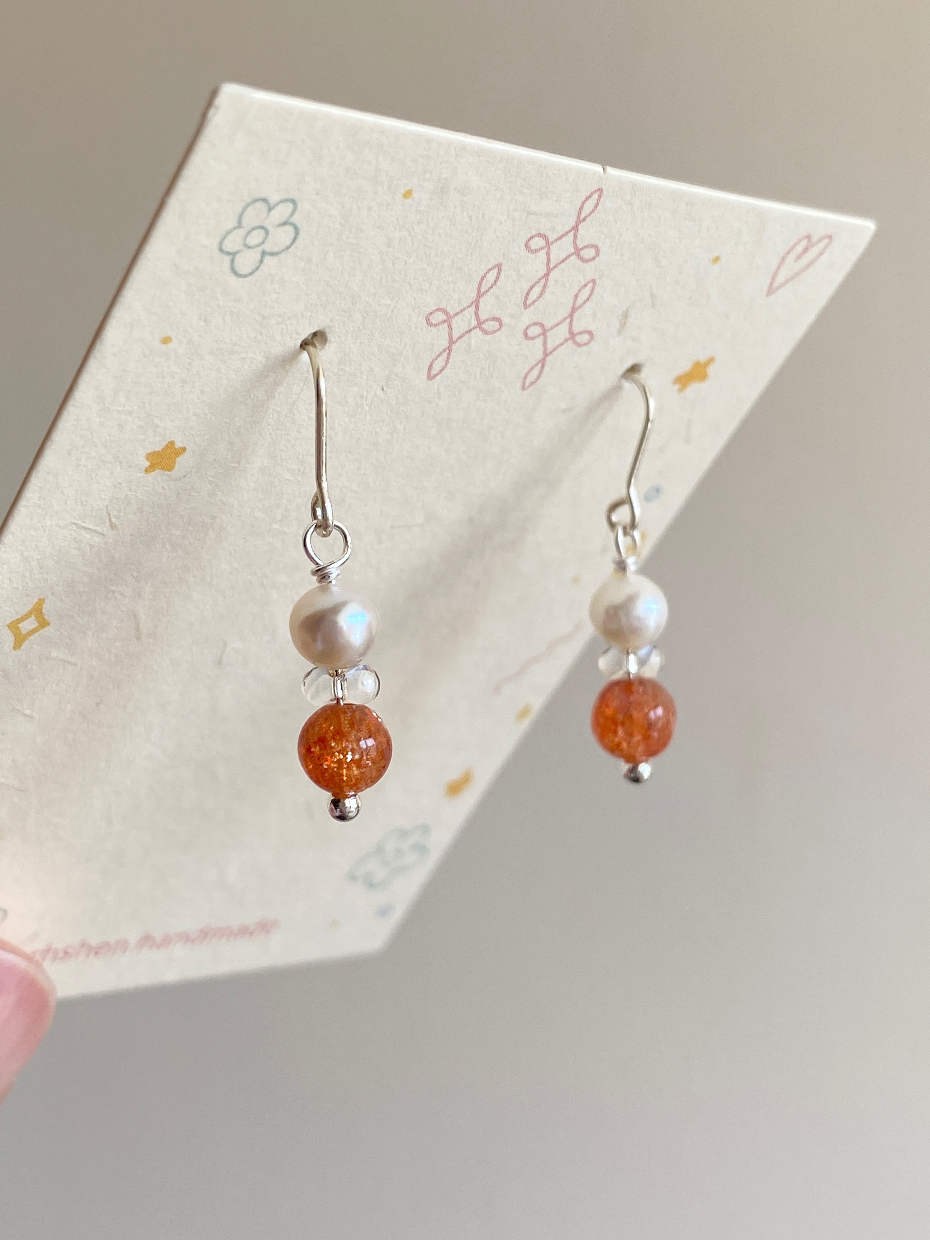 迷你阿魯沙珍珠耳環