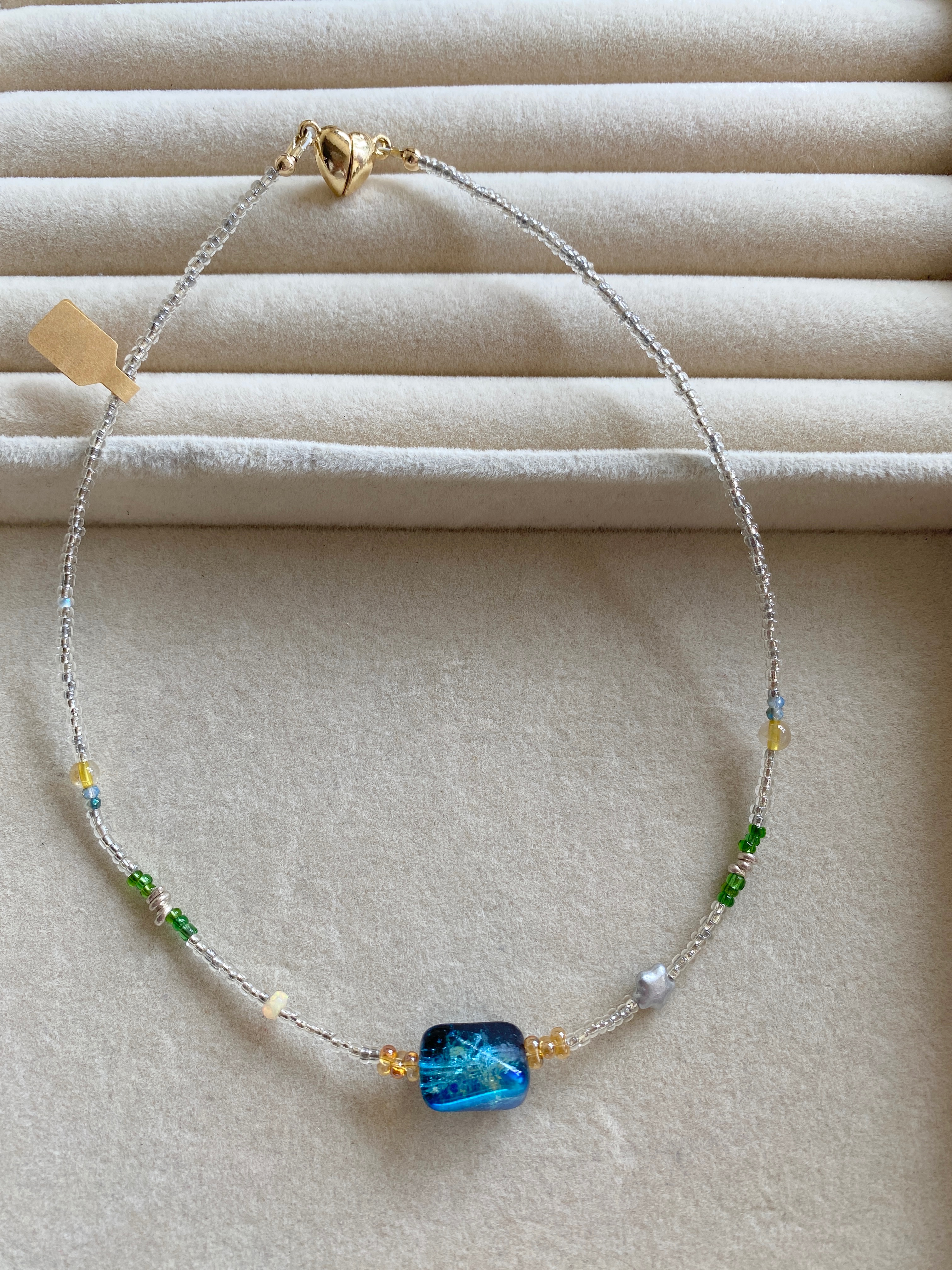 星空玻璃珠磁吸頸鏈