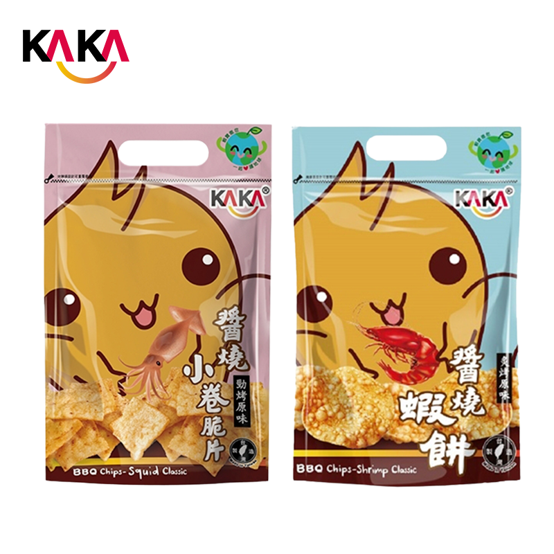 KAKA醬燒小卷脆片 勁烤原味 l KAKA醬燒蝦餅 炙烤原味