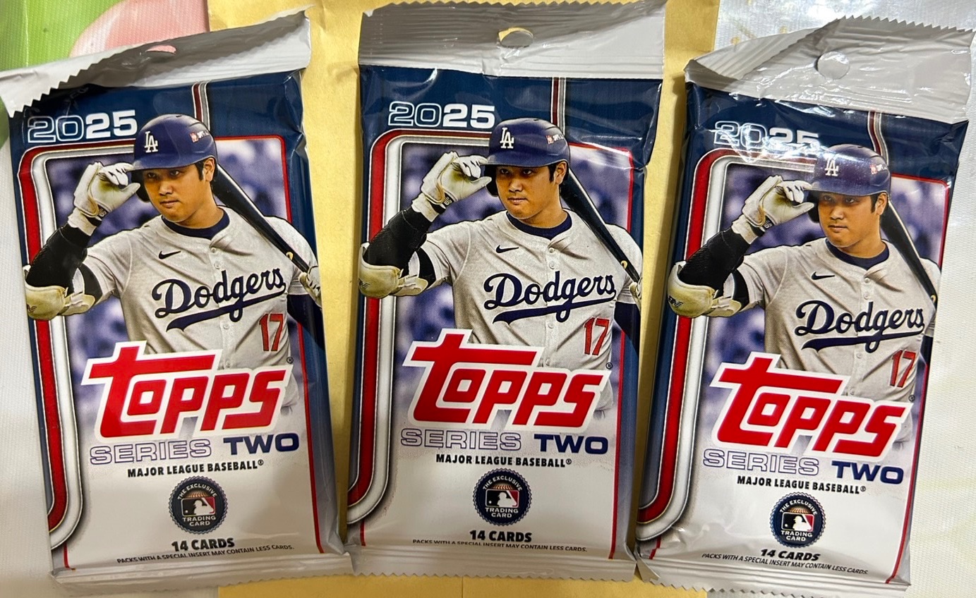 大谷翔平 2025 MLB TOPPS SERIES 2 baseball display box 球員卡 零售包 一包