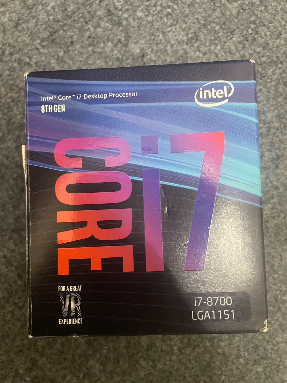 Intel® Core™ i7-8700 CPU 8代 1151腳位 無保有盒