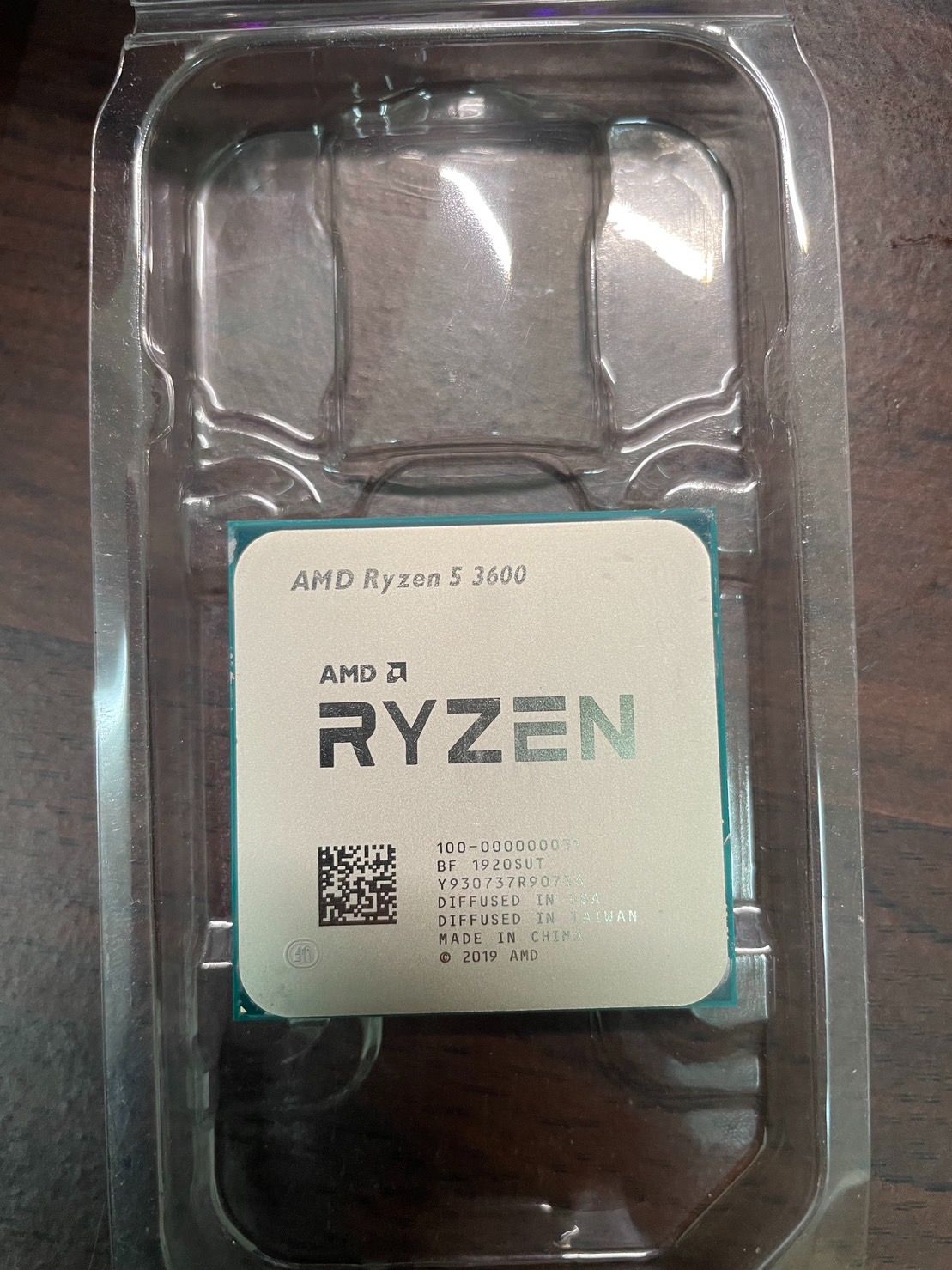 AMD Ryzen 5 3600 CPU 裸U 無保無盒無風扇