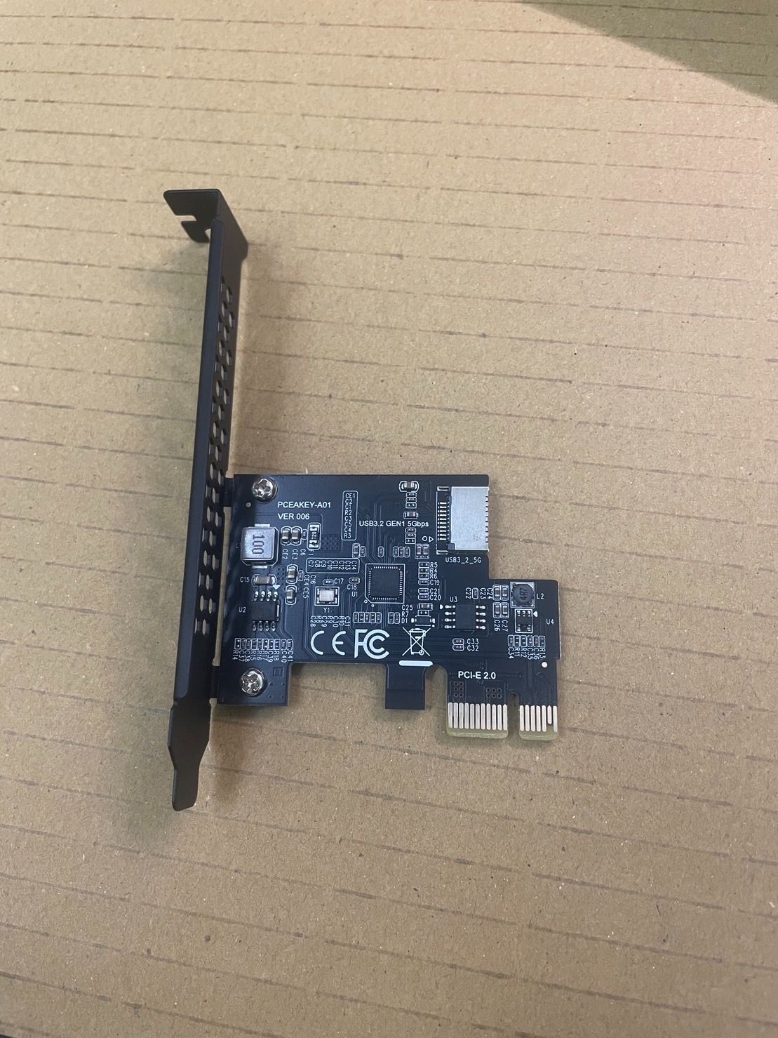 Pci Express 2.0 X1 USB 3.2 Gen1 Type-E 附加卡 PCIe 前 Type