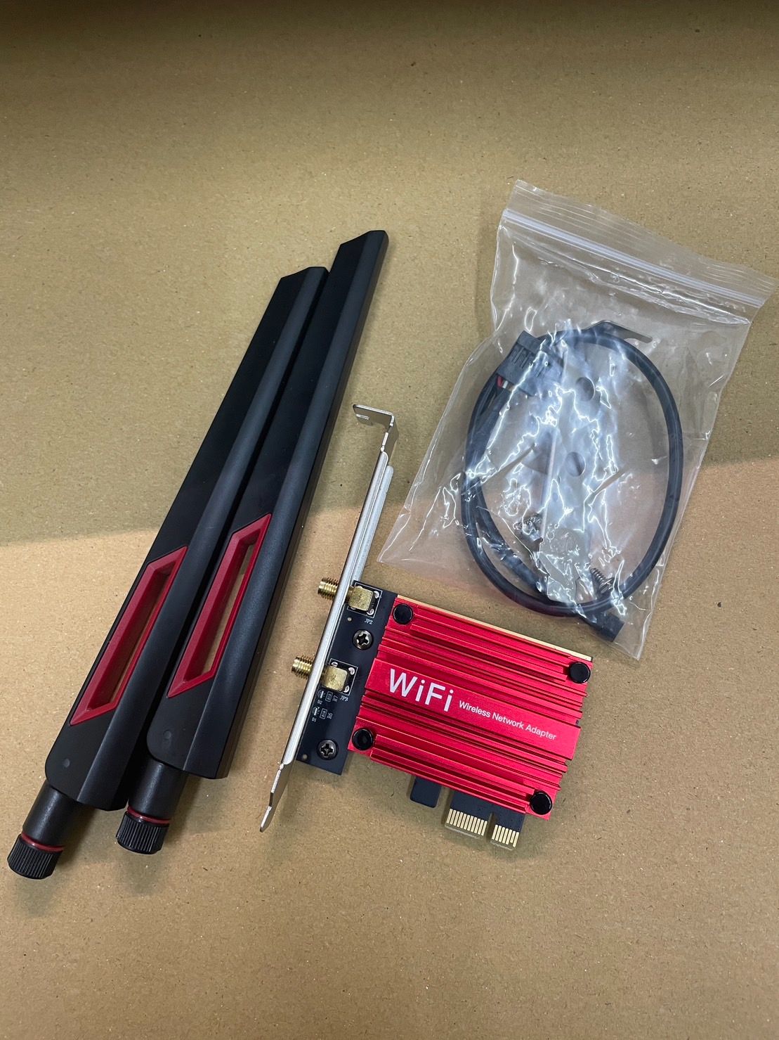 Intel AX200 WiFi6 6E 桌上型電腦 無線網路卡 藍牙5.2 PCIE 附兩支天線短擋板 二手