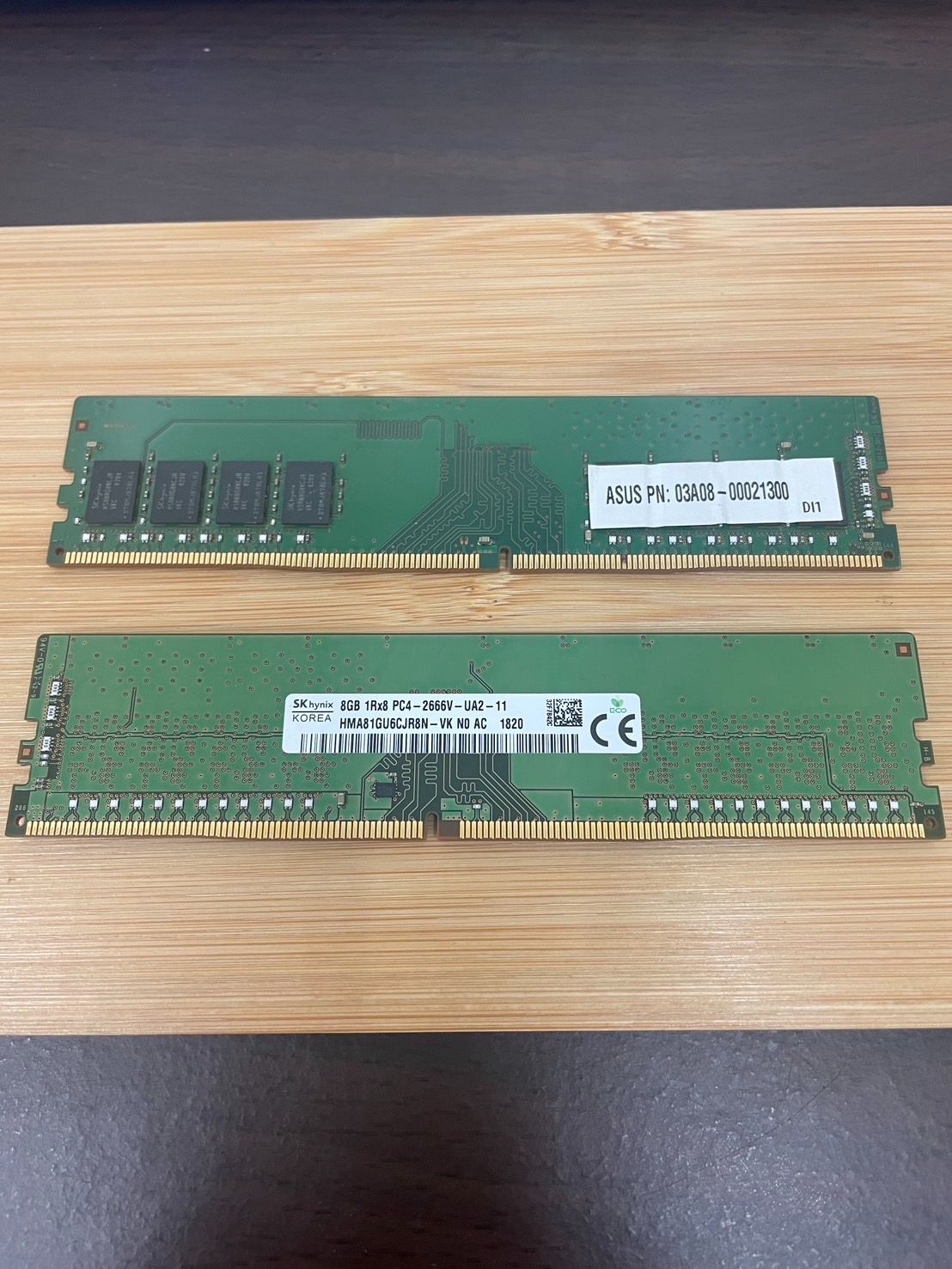 SK hynix 海力士 DDR4-2666 8G*2 記憶體 華碩套裝機拆下 不拆賣 裸條