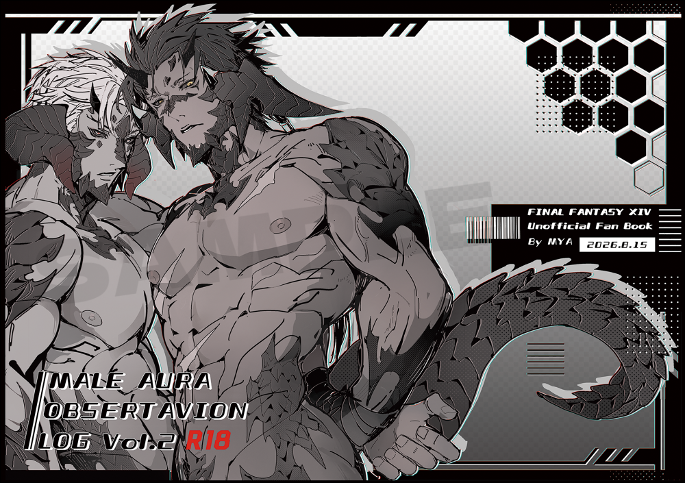 【FF14】【新刊】龍男觀察日誌系列─龍男受向R18本  Vol.2（預購加印）