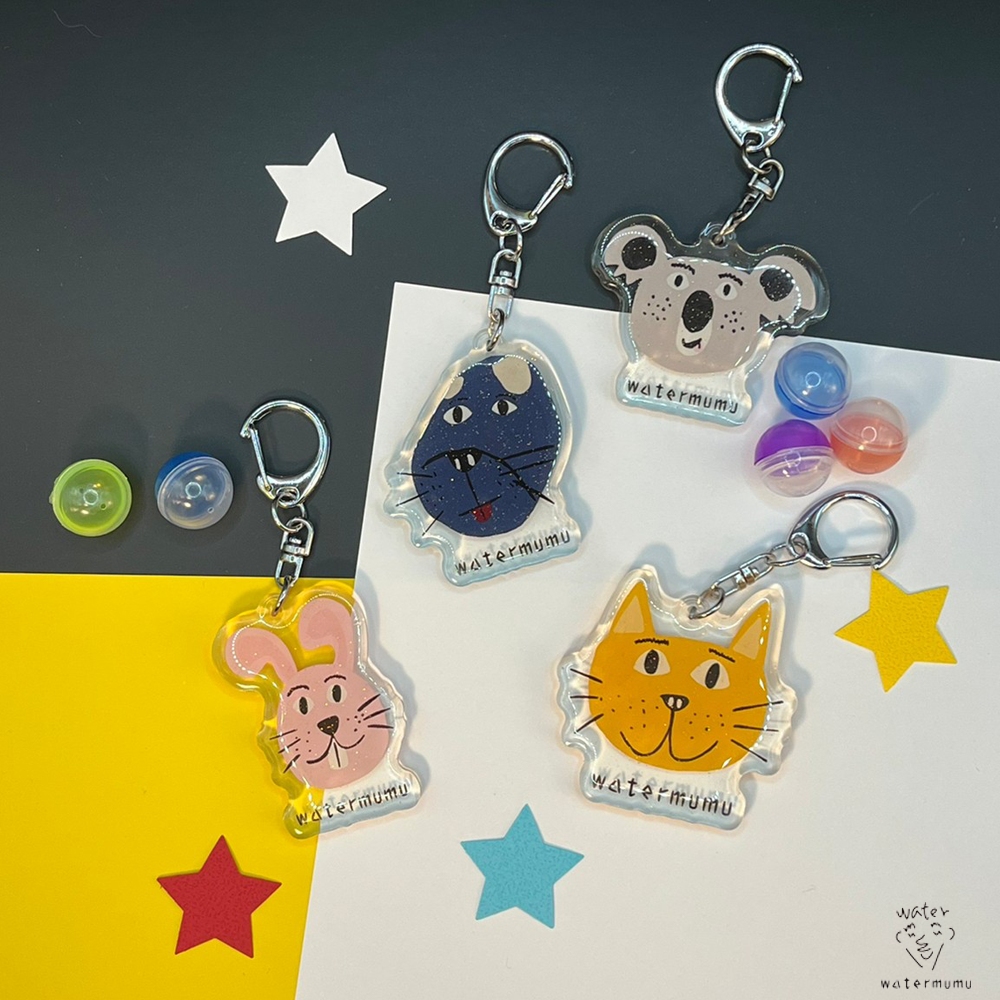 【怪奇寵物店】透明動物吊飾 | 鑰匙圈 | 4款