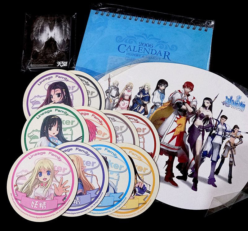 【全新未使用】網路遊戲 - 天堂 撲克牌/杯墊/書籤/滑鼠墊 套組