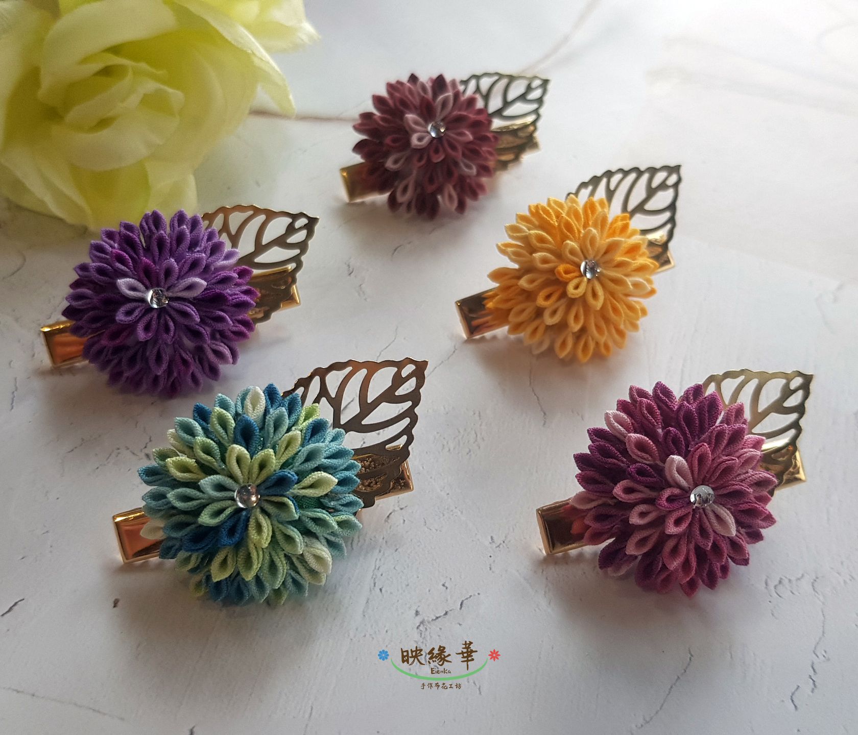 小繁花金葉髮夾