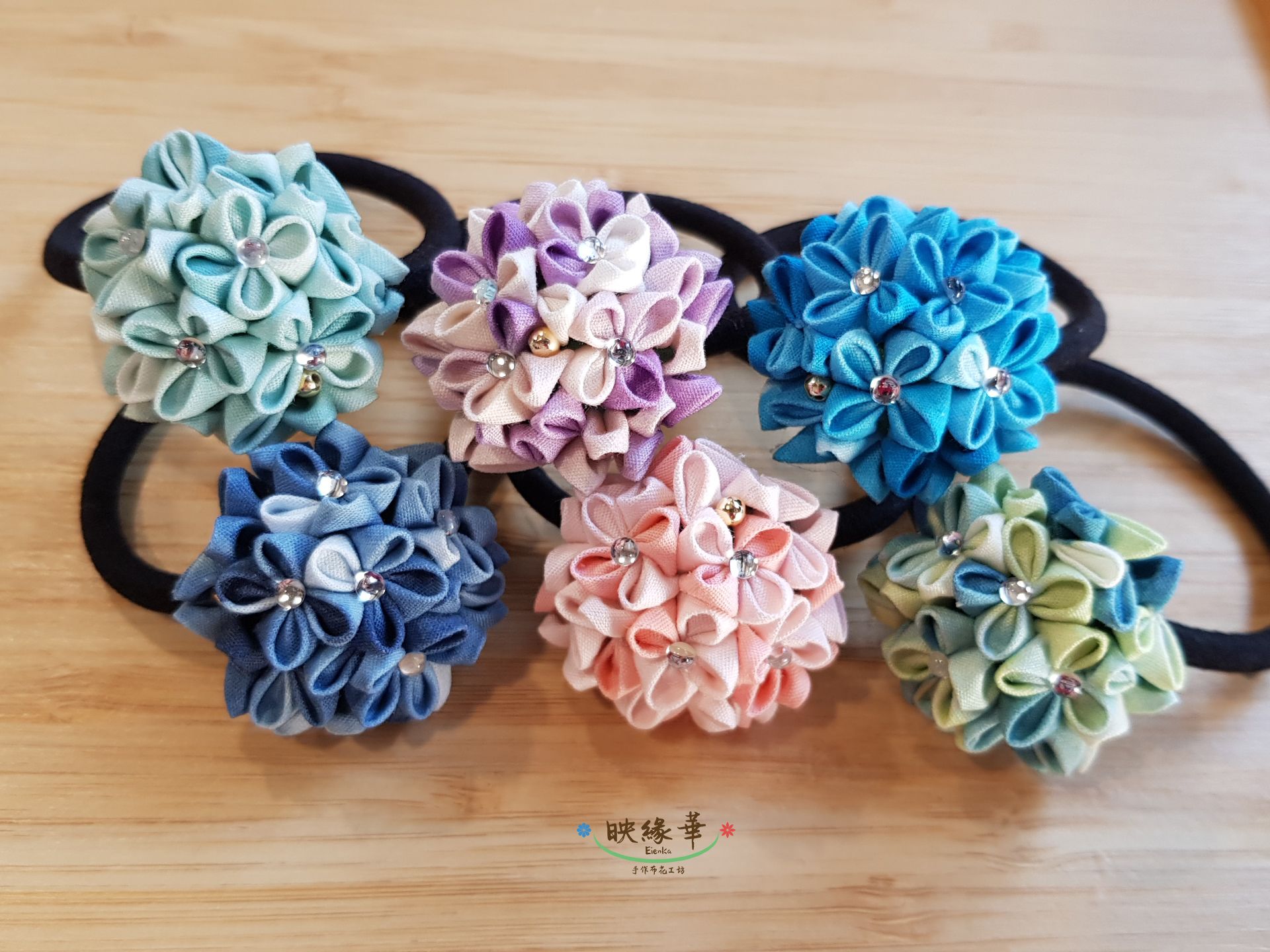 繡球花髮圈