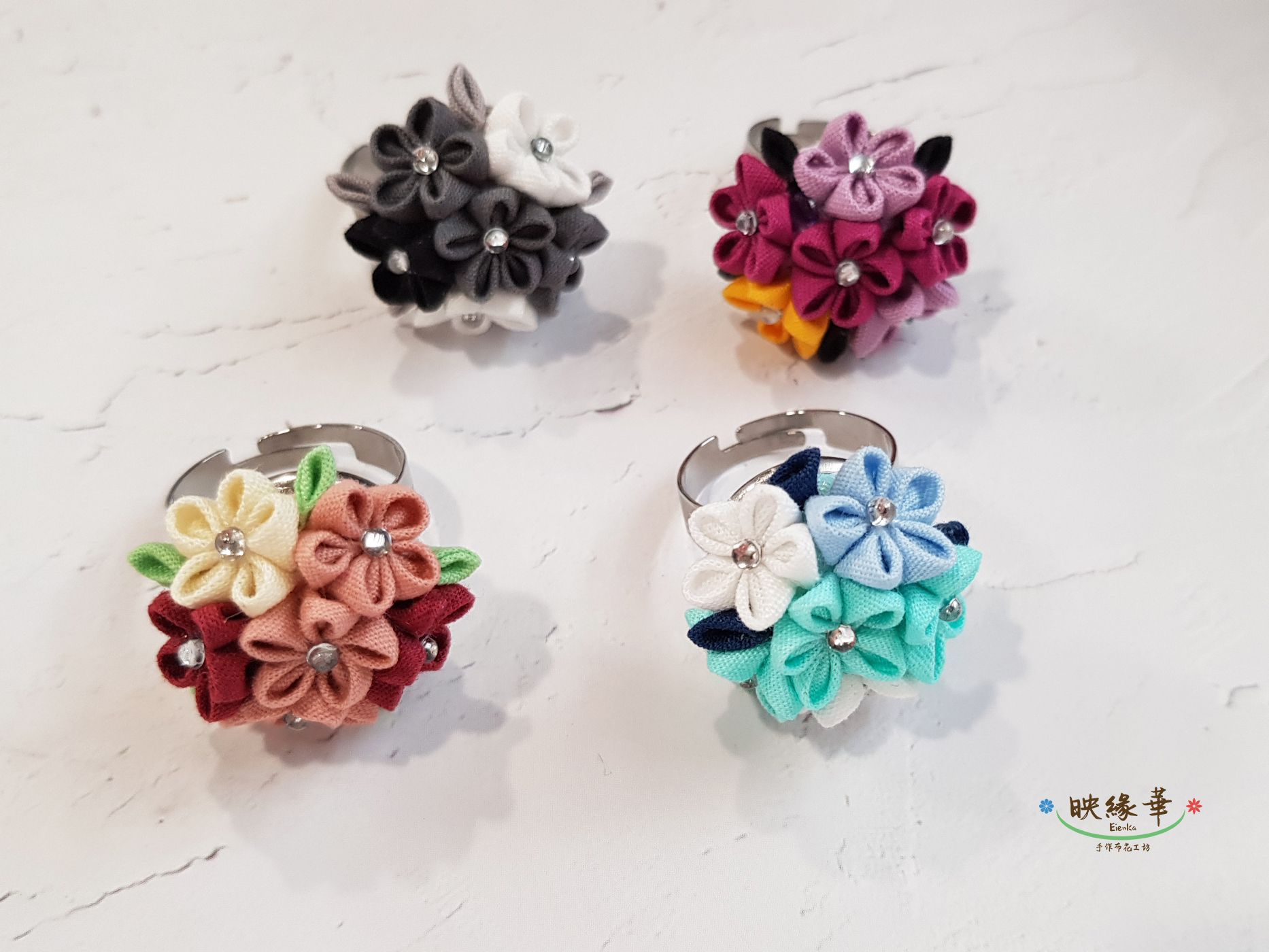 《花叢》手作布花戒指