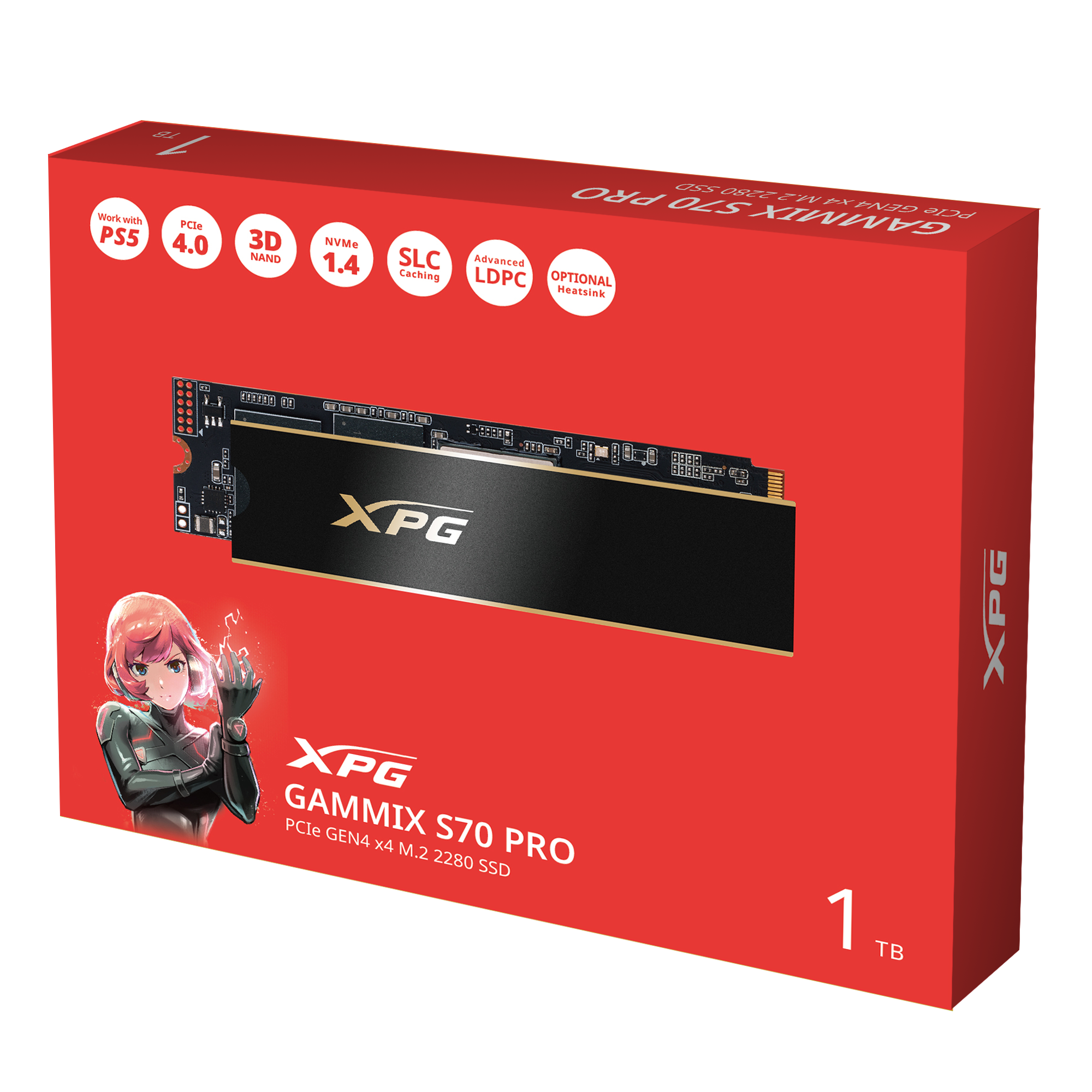 全新 威剛 XPG GAMMIX  S70PRO BLADE 1TB 2TB PCIe Gen4 M2固態硬碟