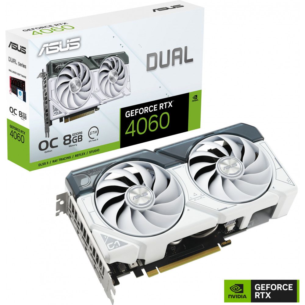全新 華碩 DUAL  RTX4060 O8G EVO 黑色 白色  雙風扇