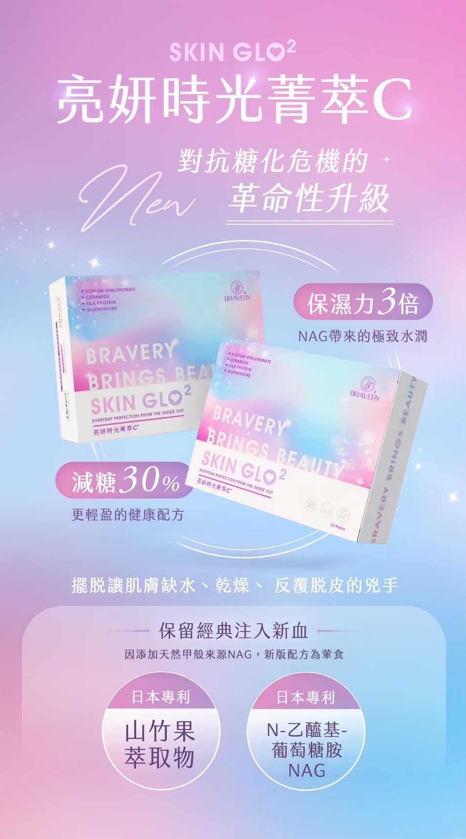 沛芙莉 Skin Glo2｜ 亮妍時光菁萃C口服玻尿酸