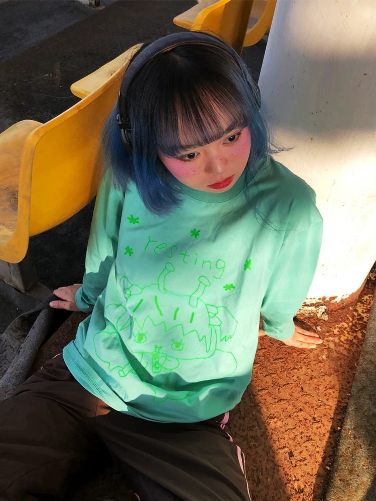 小蝶休息 長T