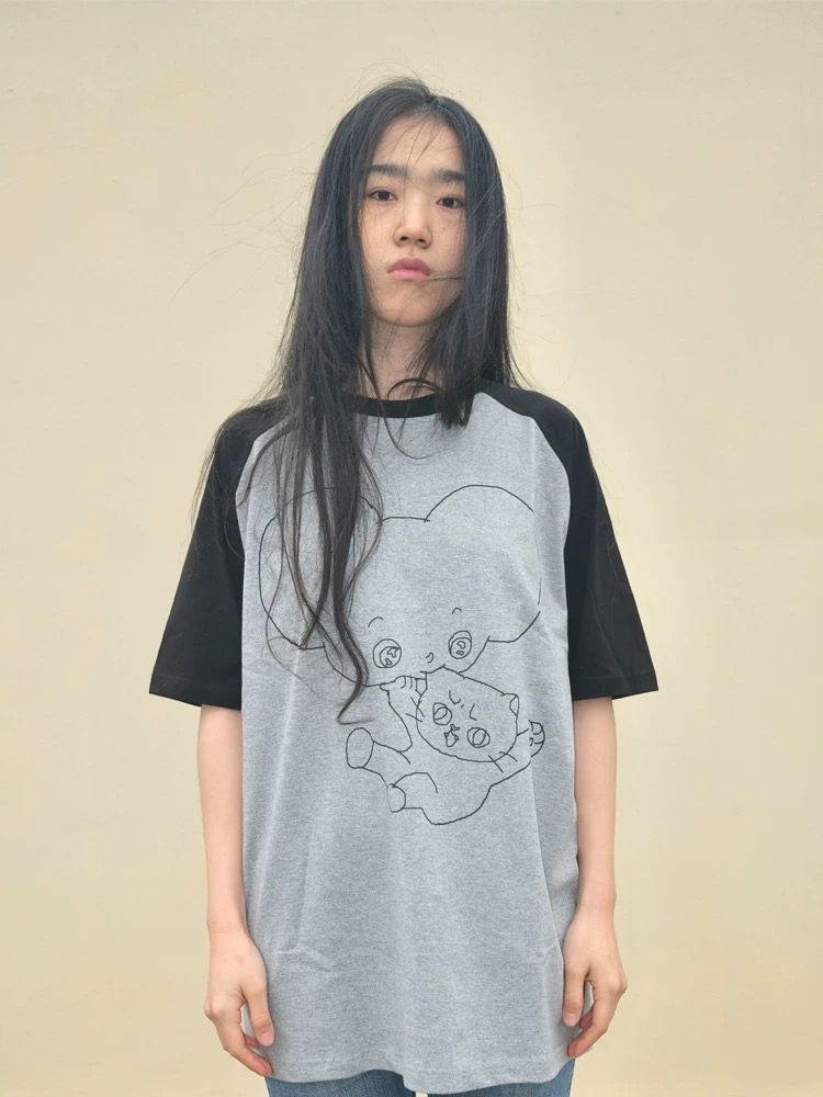 New✨  象仔咬貓咪 短T