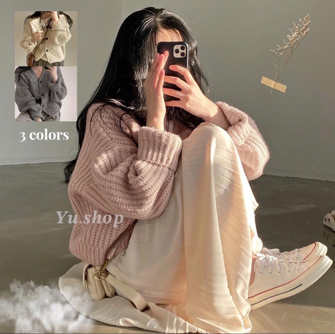 韓版慵懶針織毛衣開衫♡