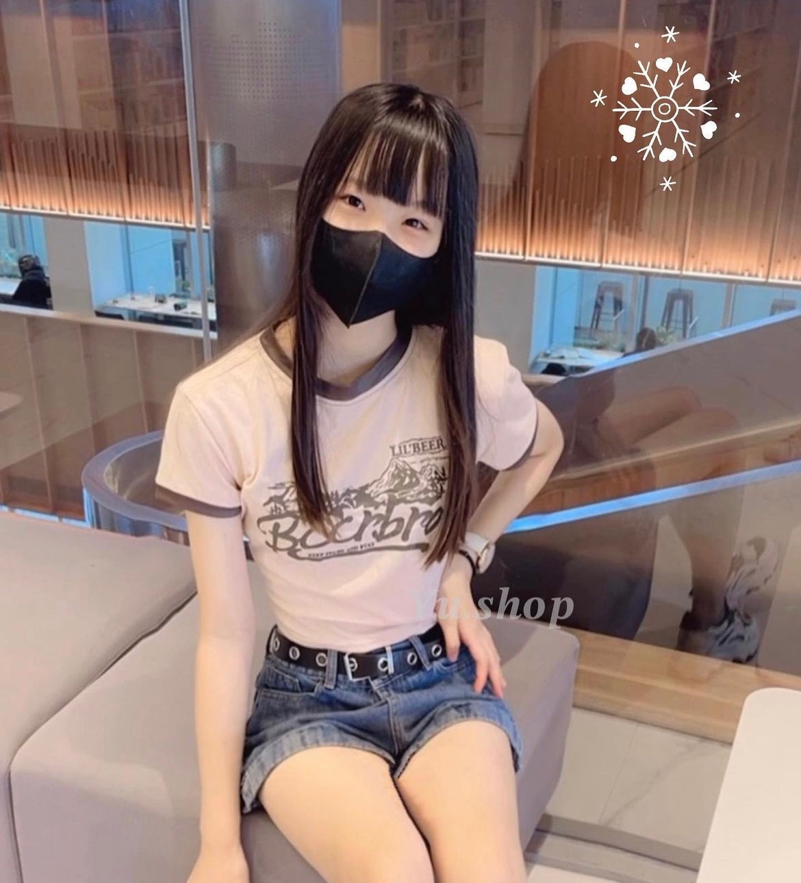 純欲美式小心機短板綁帶上衣♡