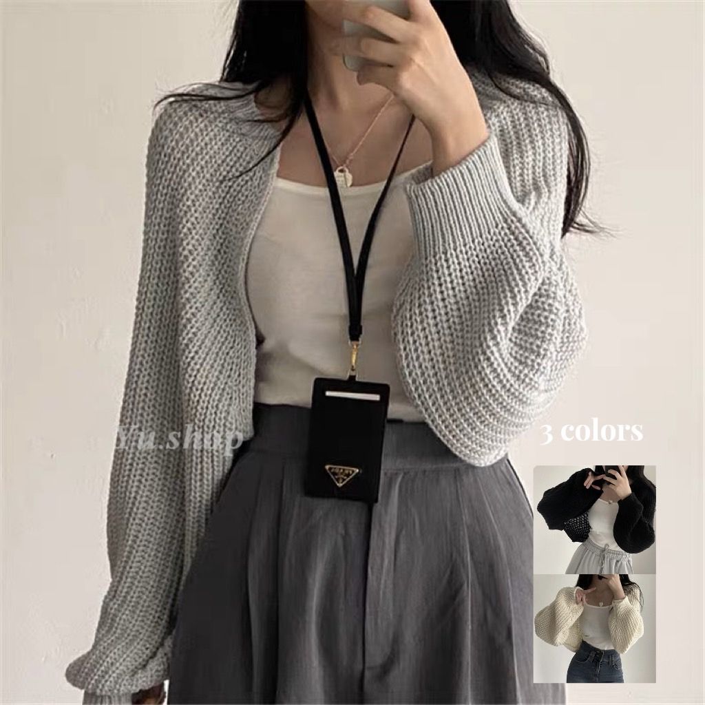 韓系針織蝙蝠慵懶開衫♡