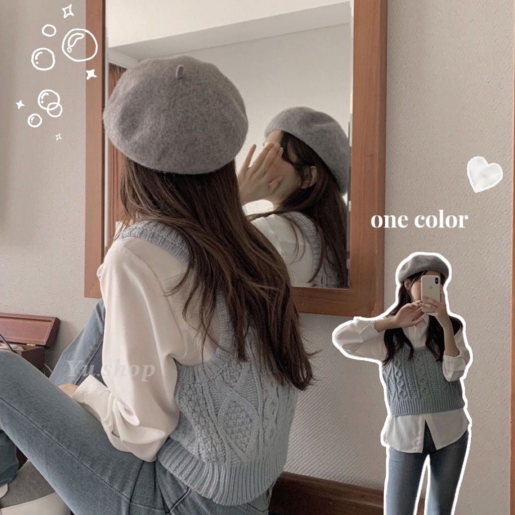 簡約棉花糖麻花吊帶+百搭襯衫♡