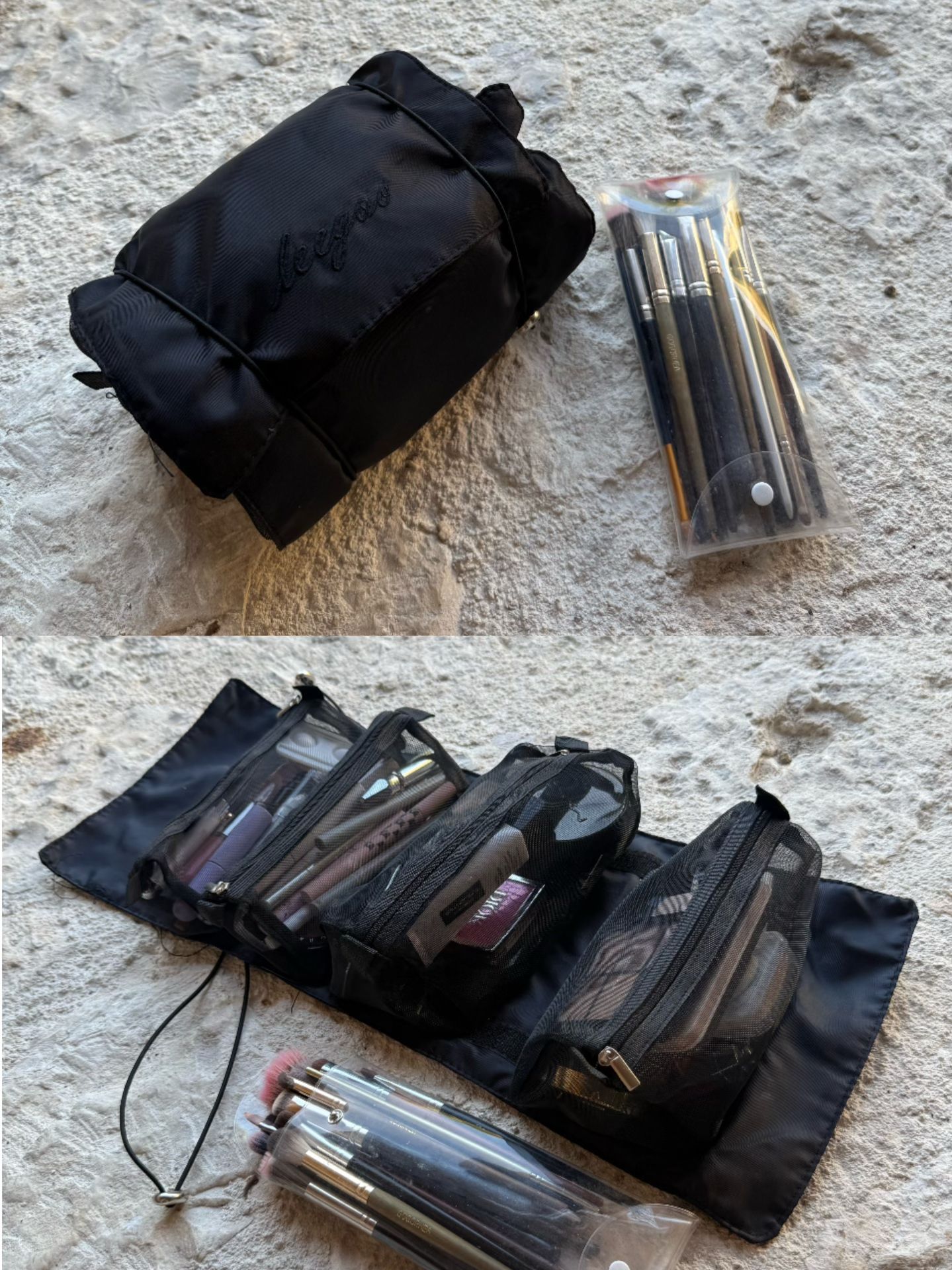 （現貨）♡神能裝✔️四合一化妝包 多胖都能綑起來 旅遊超方便🧳