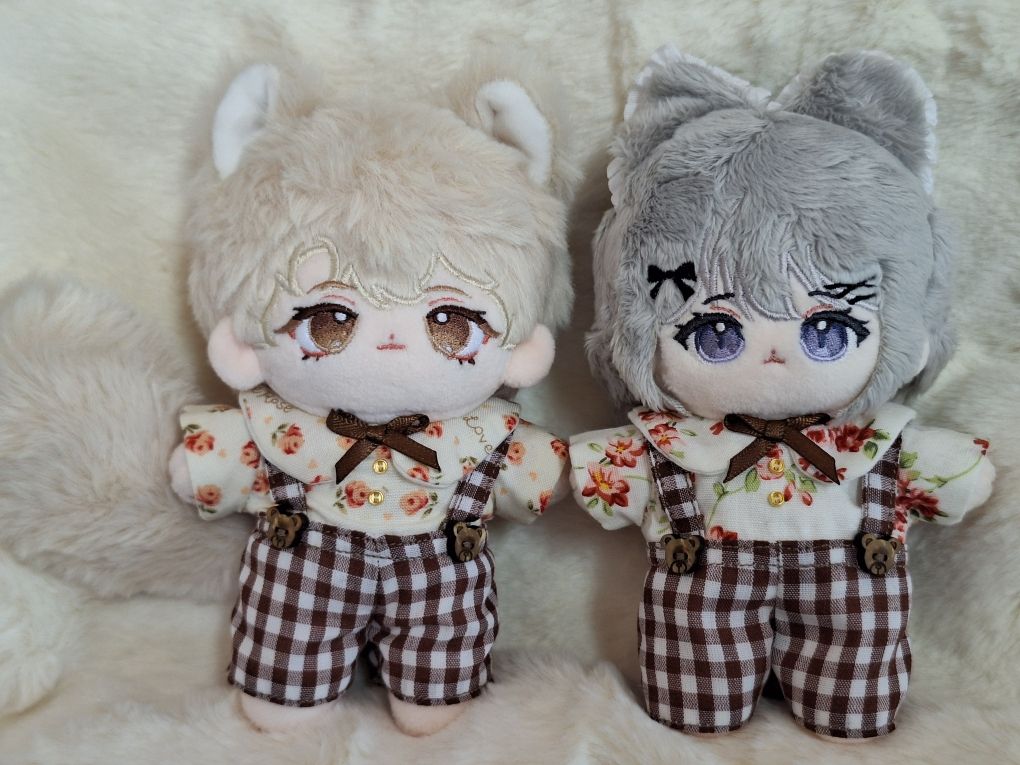 10cm棉花娃用連身吊帶褲B