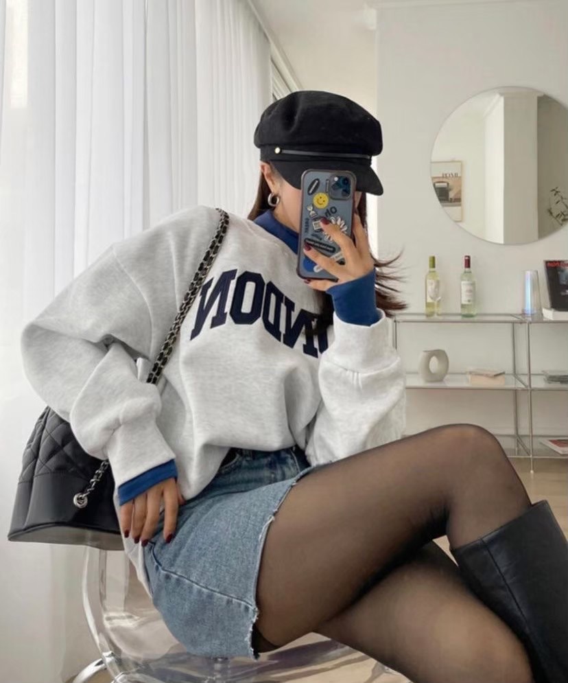 正韓 設計師品牌 LONDON 加絨大學踢