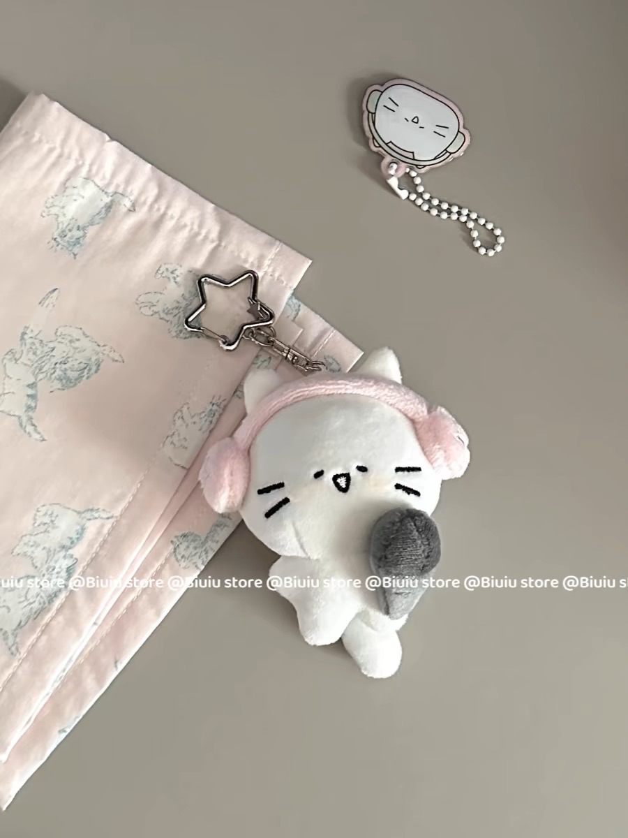 唱歌耳機貓咪掛件