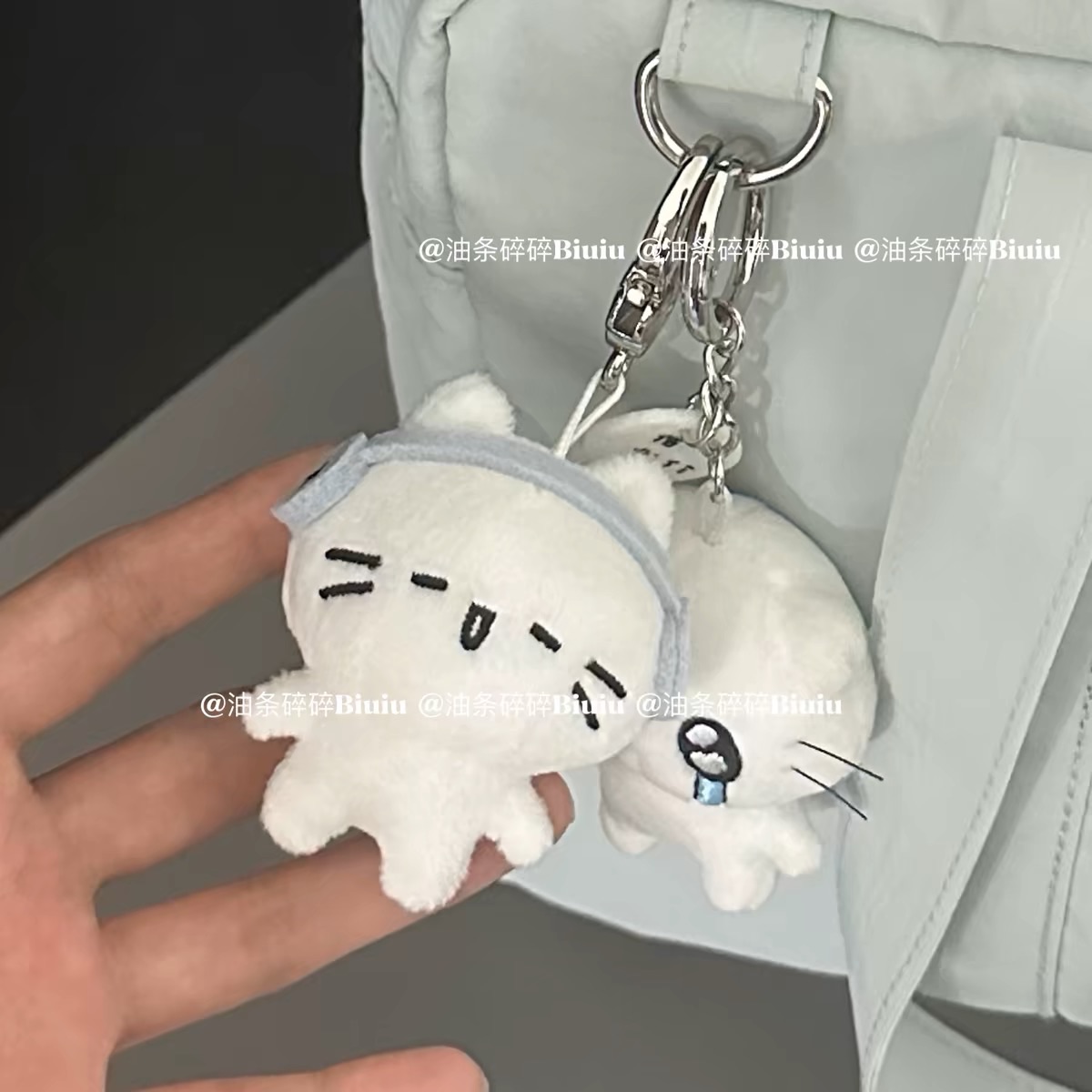 萌萌鼻嘎耳機貓掛件